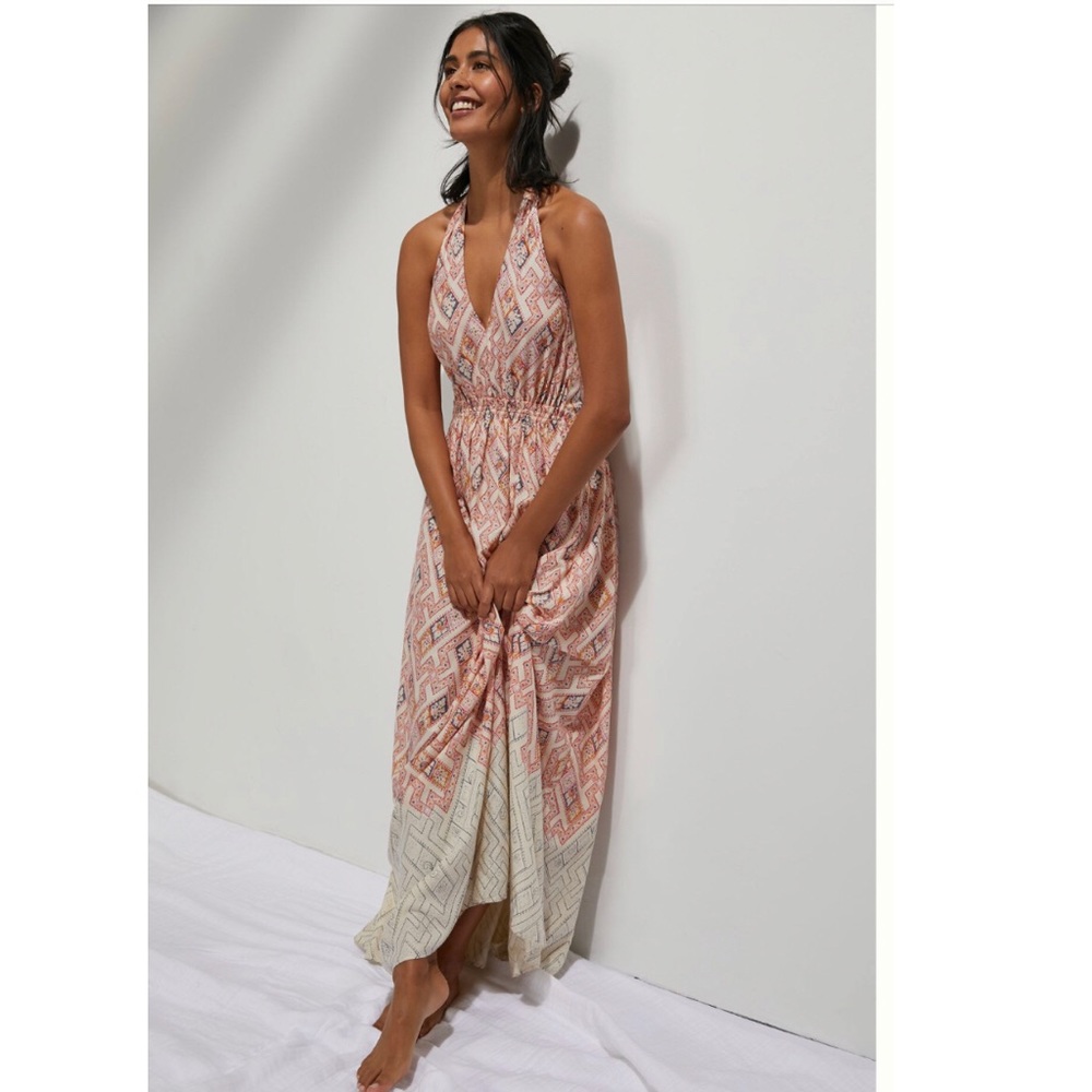 Anthropologie Linden Smocked Midi Dress